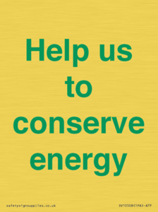Help us to conserve energy 